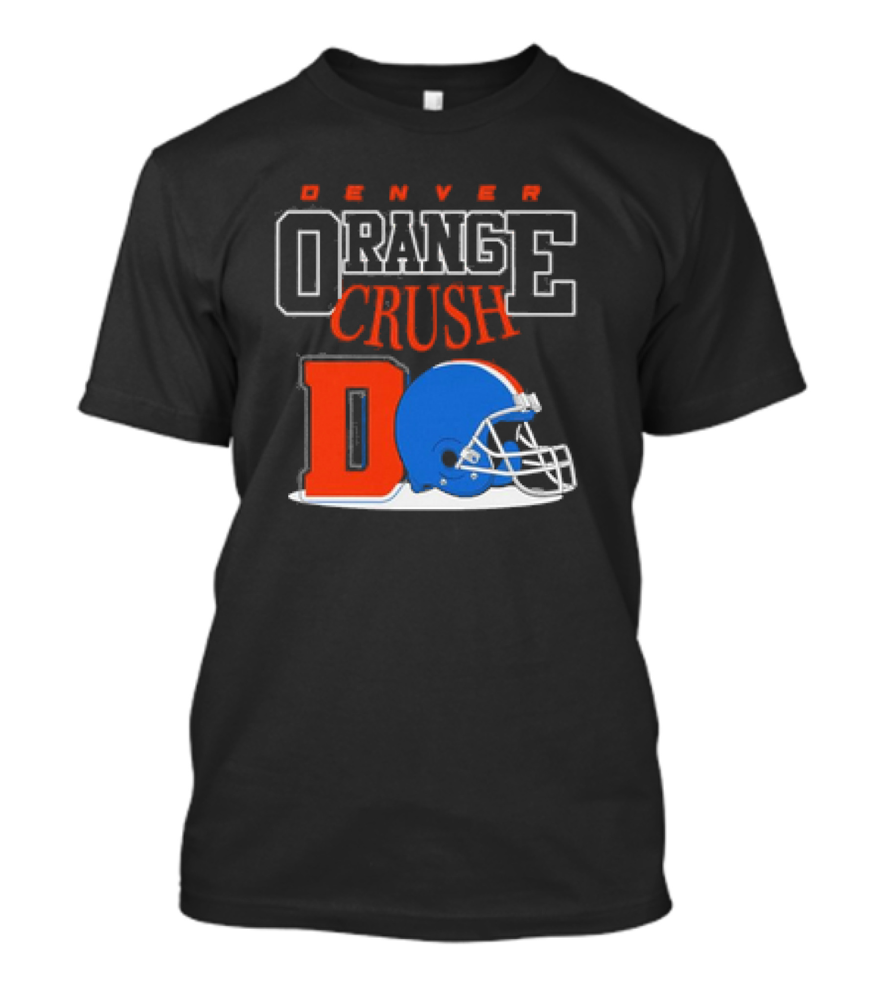 Denver Orange Crush Broncos Football Helmet T-Shirt