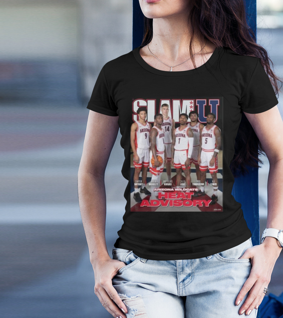 SLAM U Arizona Wildcats Heat Advisory Basketball T-Shirt