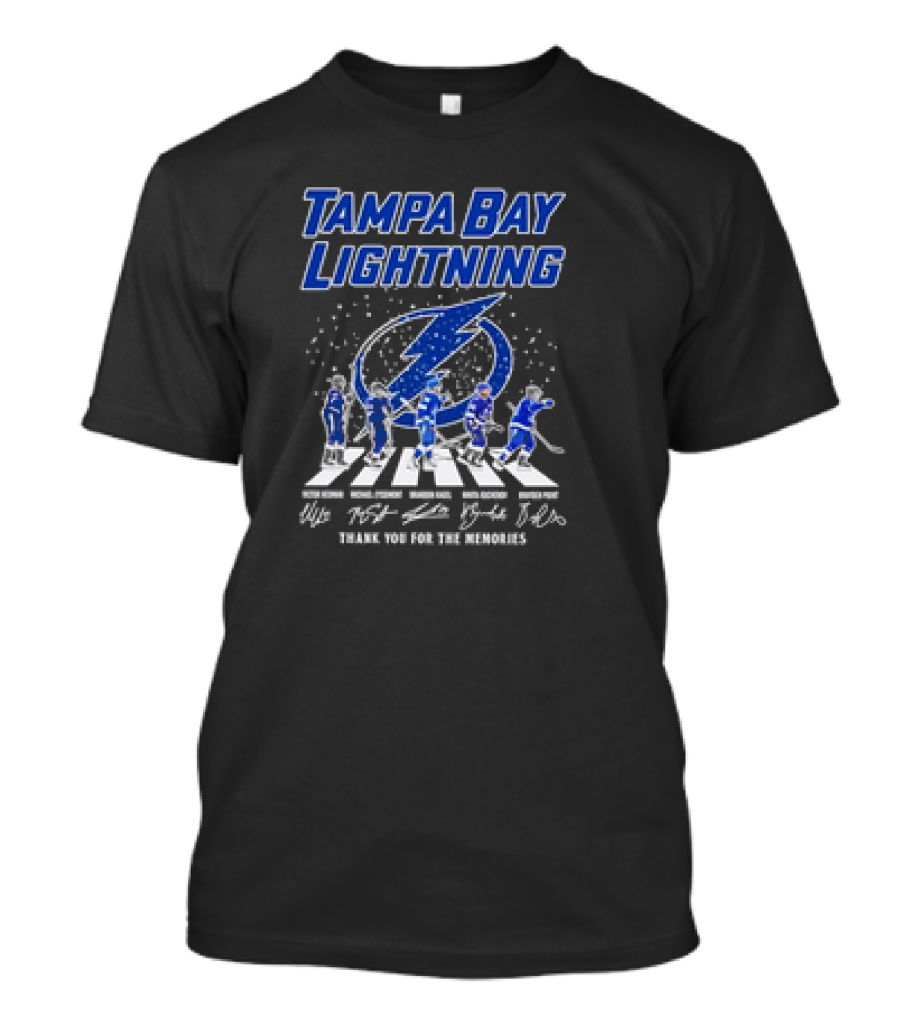 Tampa Bay Lightning Hockey Abbey Road Thank You For The Memories Signatures T-Shirt