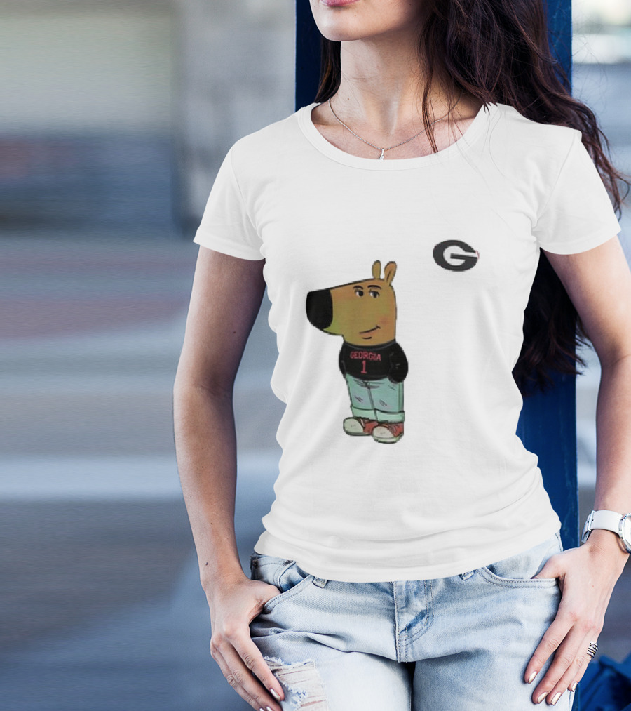 Georgia Bulldogs I Am Just A Chill Guy G Logo Cartoon Character T-Shirt