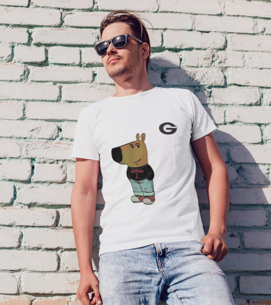 Georgia Bulldogs I Am Just A Chill Guy G Logo Cartoon Character T-Shirt