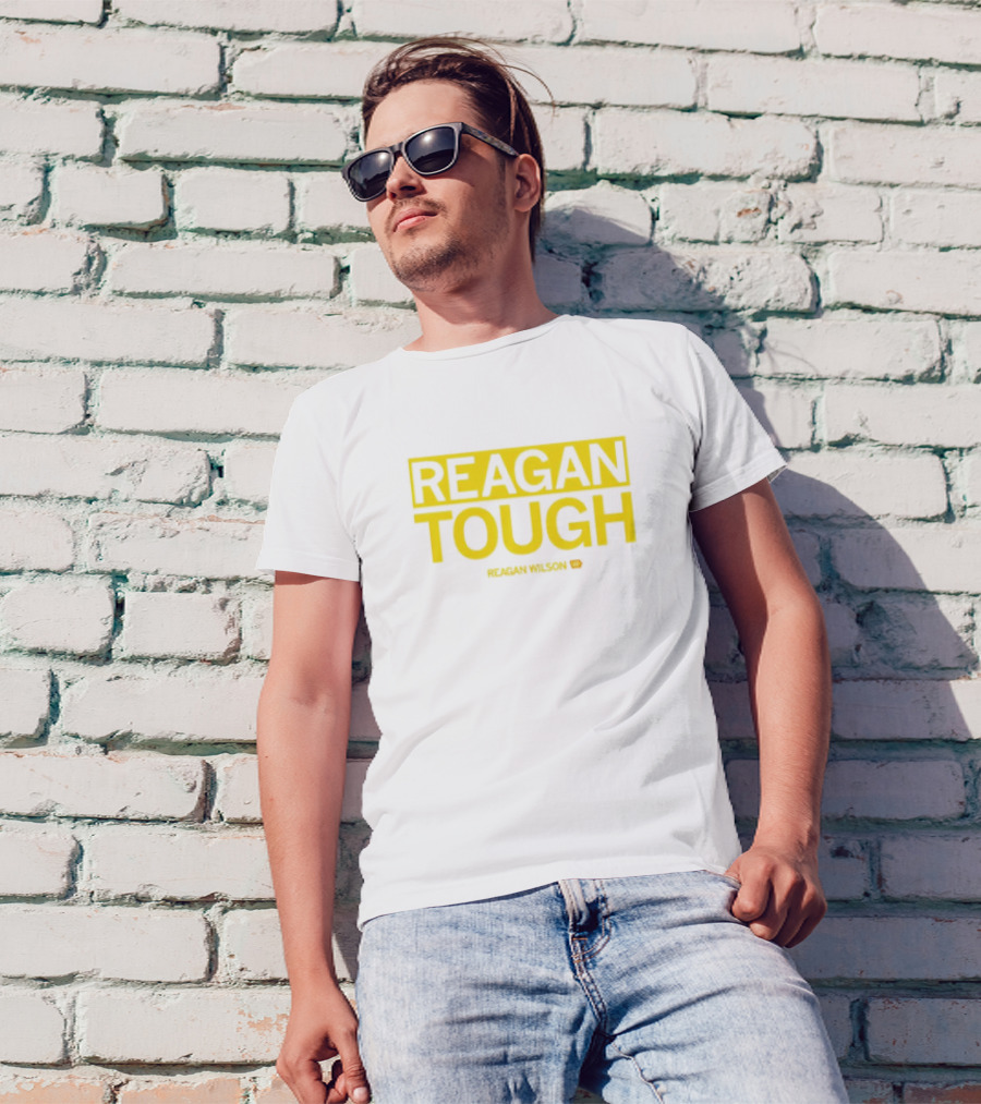 Reagan Wilson Reagan Tough Yellow Block Text T-Shirt
