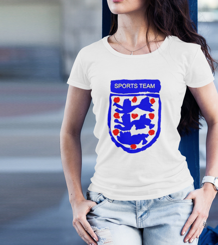 Sports Team Three Lions England Badge Crest T-Shirt