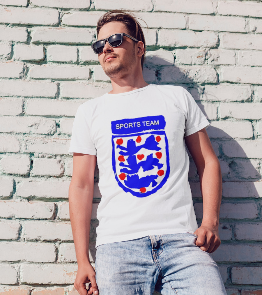 Sports Team Three Lions England Badge Crest T-Shirt
