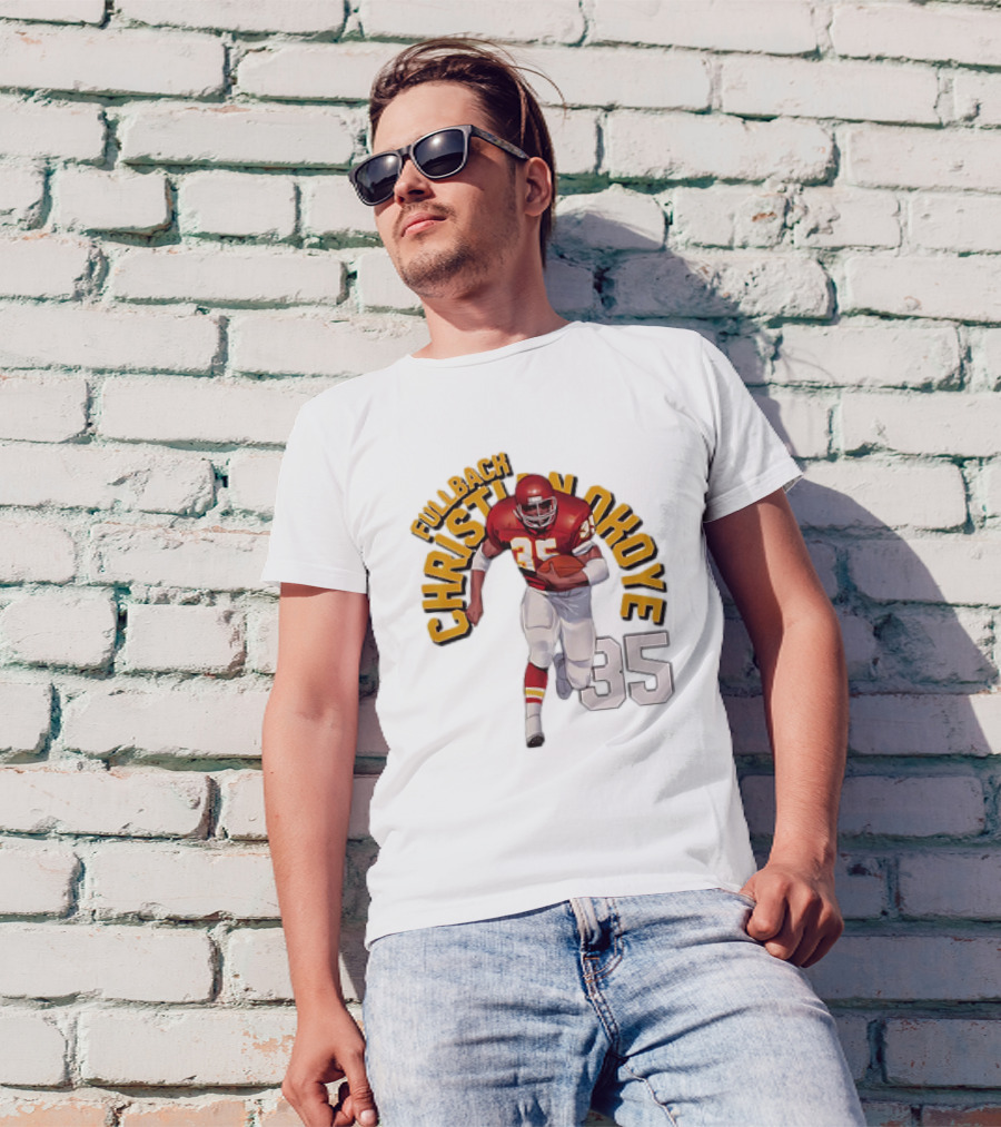 Christian Okoye Kansas City Chiefs Fullback 35 Vintage NFL Football Name ARC T-Shirt