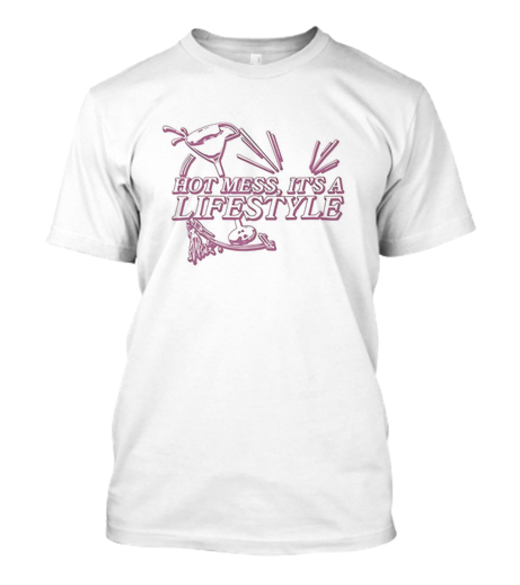 Hot Mess It's A Lifestyle With Broken Egg And Spatula Cooking Fun T-Shirt