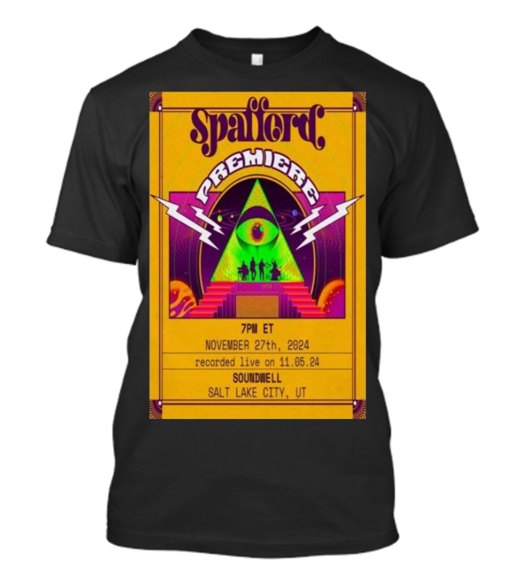 Spafford Premiere Recorded Live 11.05.24 Soundwell Salt Lake City UT 7PM ET November 27th T-Shirt