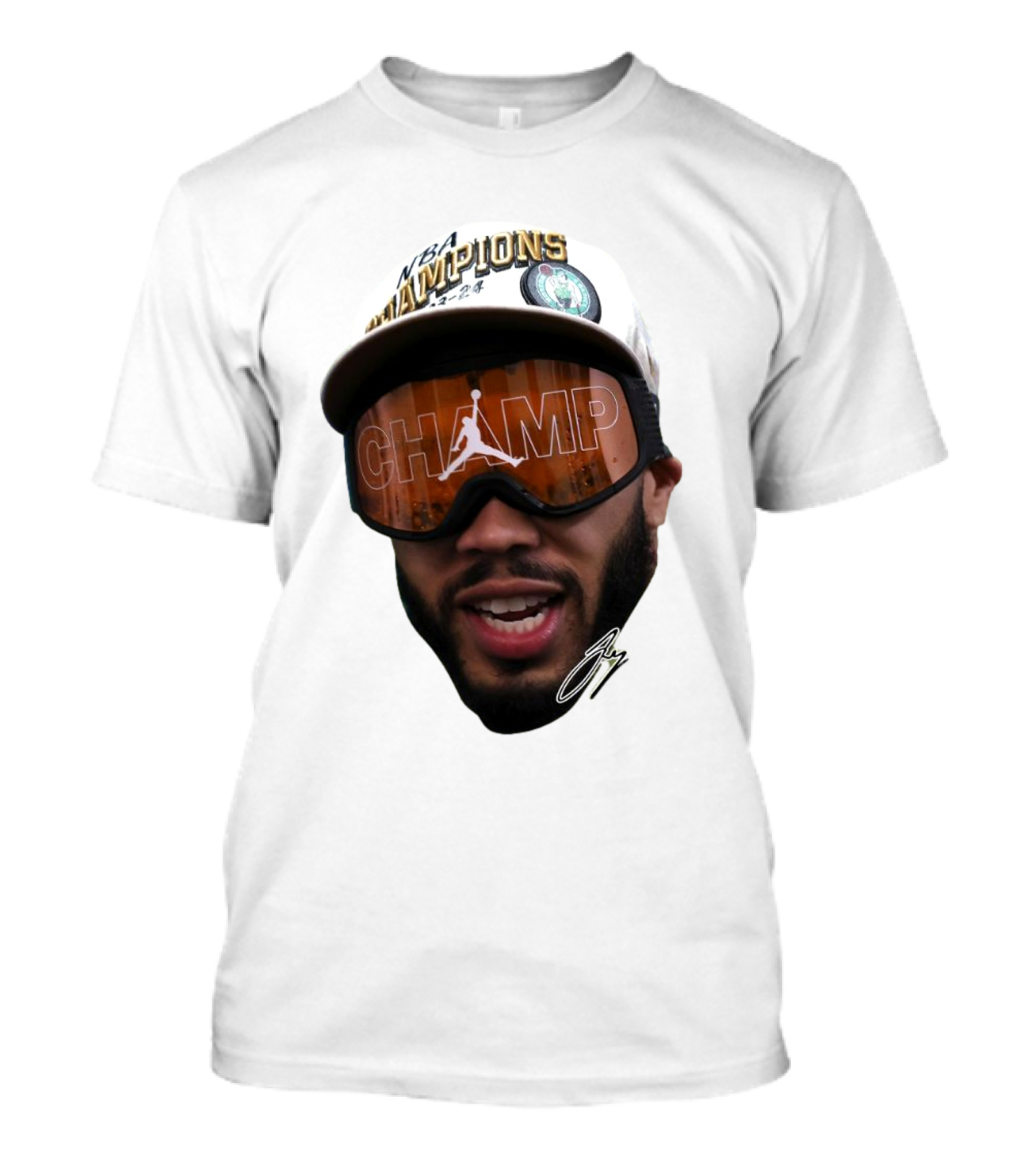 NBA Champions Boston Celtics Jayson Tatum Jumpman Champ Goggles T-Shirt