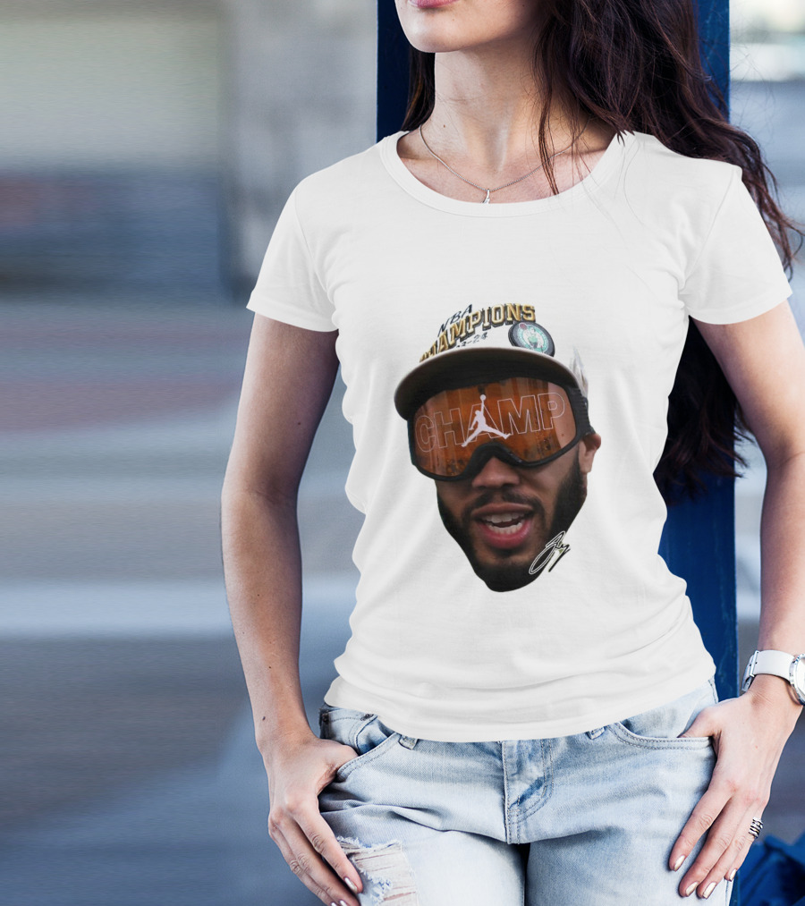 NBA Champions Boston Celtics Jayson Tatum Jumpman Champ Goggles T-Shirt