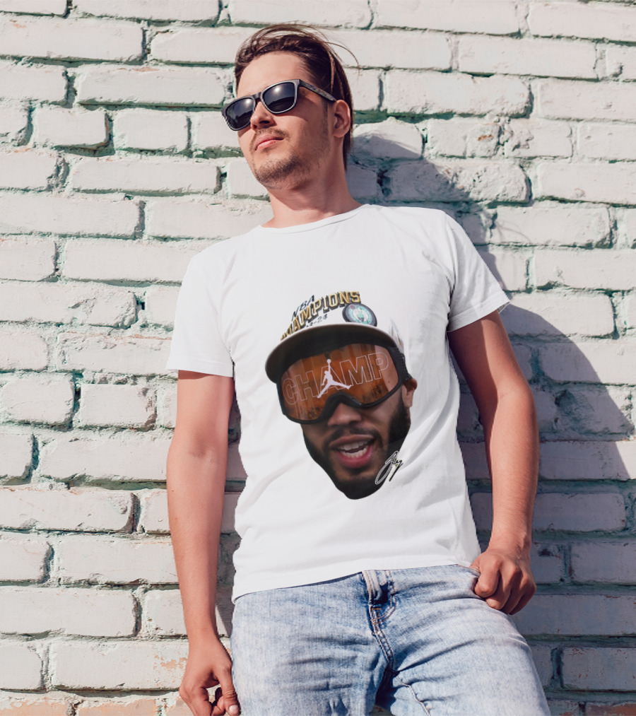 NBA Champions Boston Celtics Jayson Tatum Jumpman Champ Goggles T-Shirt