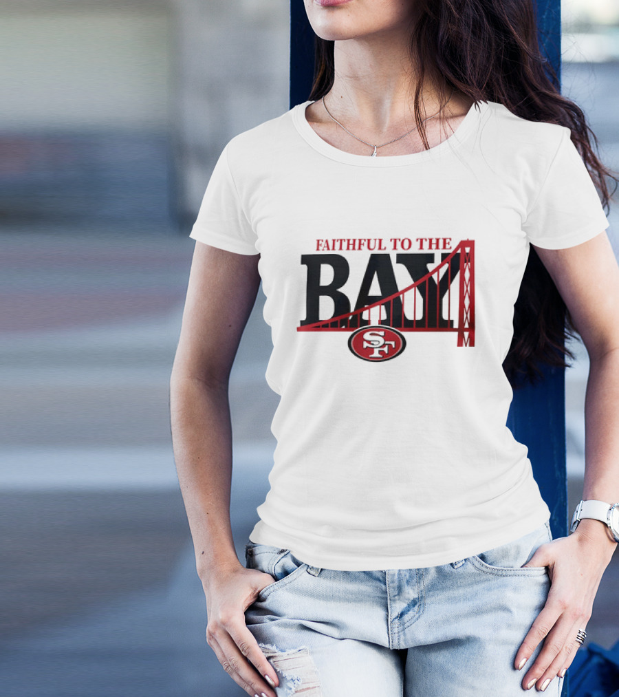 Faithful To The Bay San Francisco 49ers SF Logo Bridge T-Shirt