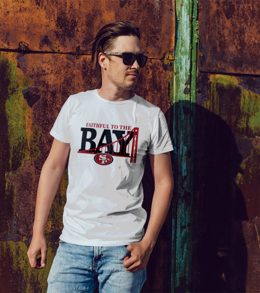 Faithful To The Bay San Francisco 49ers SF Logo Bridge T-Shirt