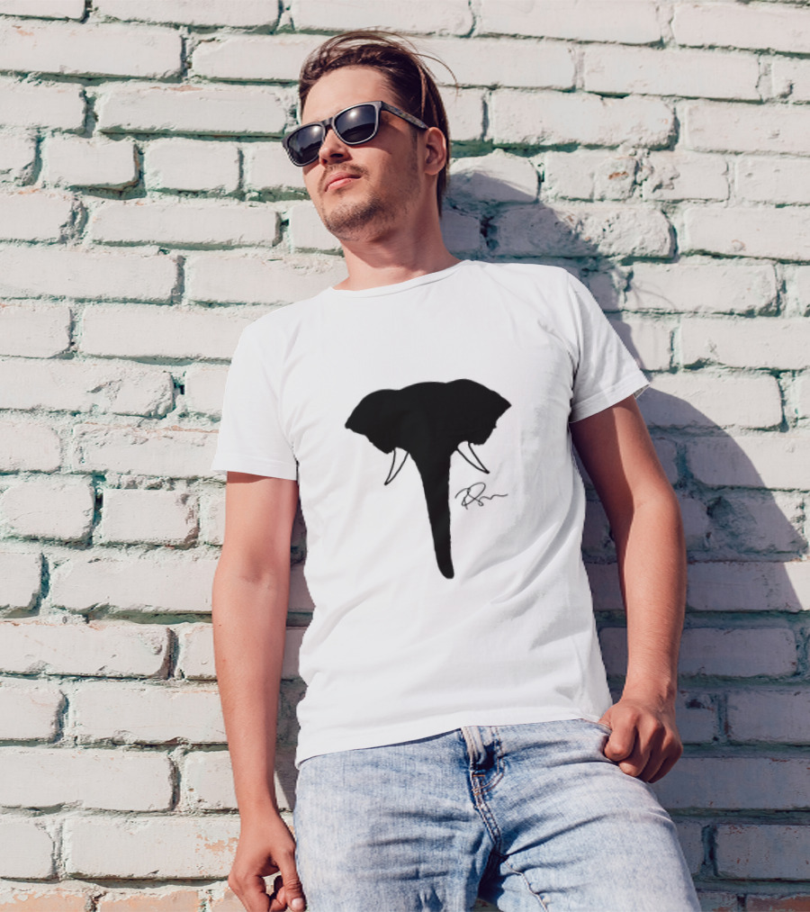 Ricky Gervais Elephant Silhouette With Signature T-Shirt