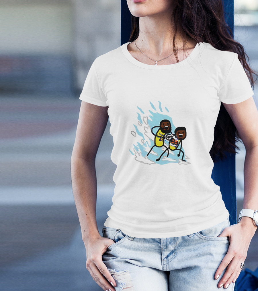 LeBron James Los Angeles Lakers Father Son Kamehameha Basketball Anime Fusion T-Shirt
