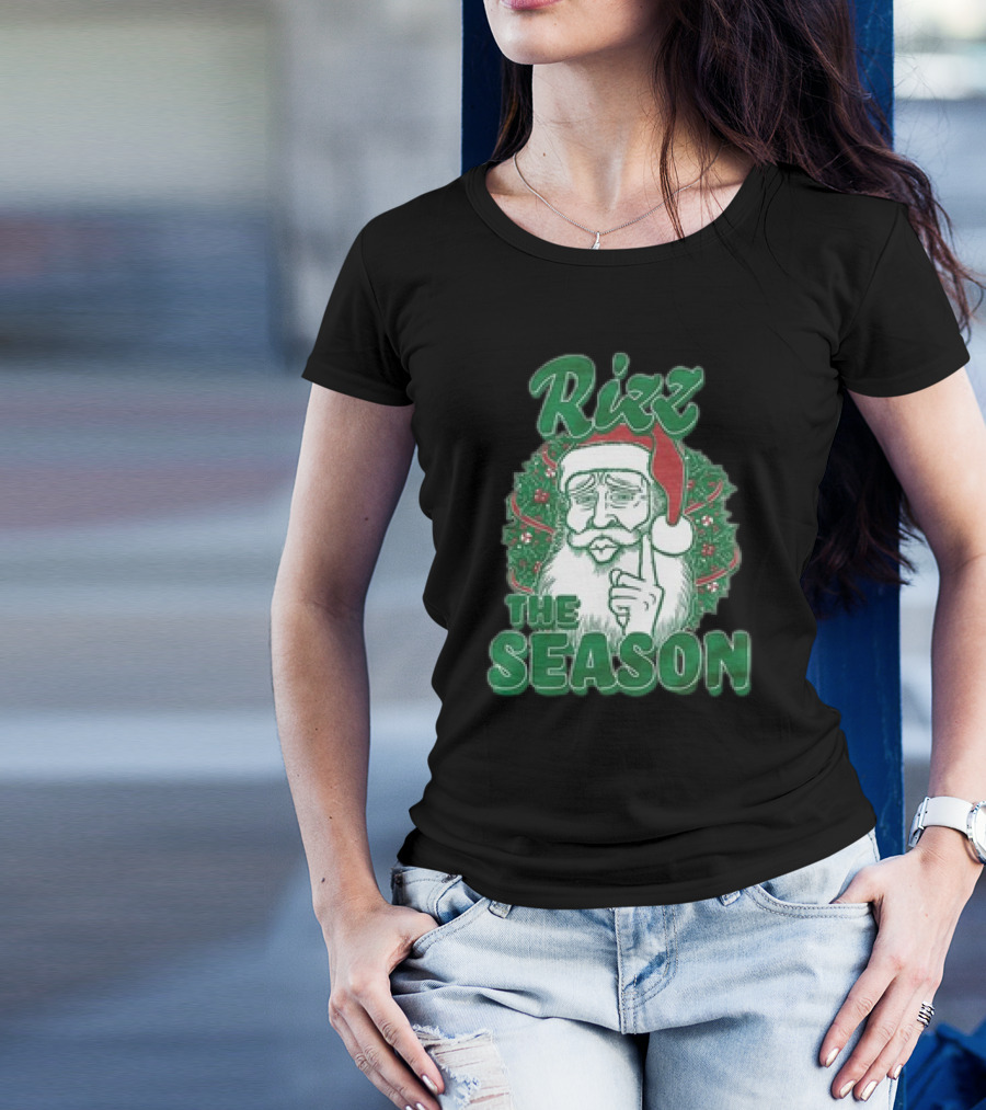 Rizz The Season Christmas Santa Benson Meme T-Shirt