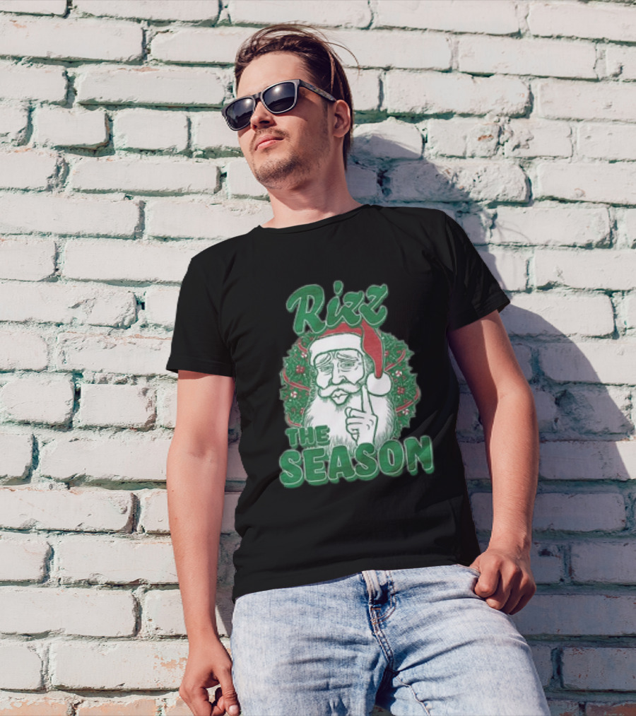 Rizz The Season Christmas Santa Benson Meme T-Shirt