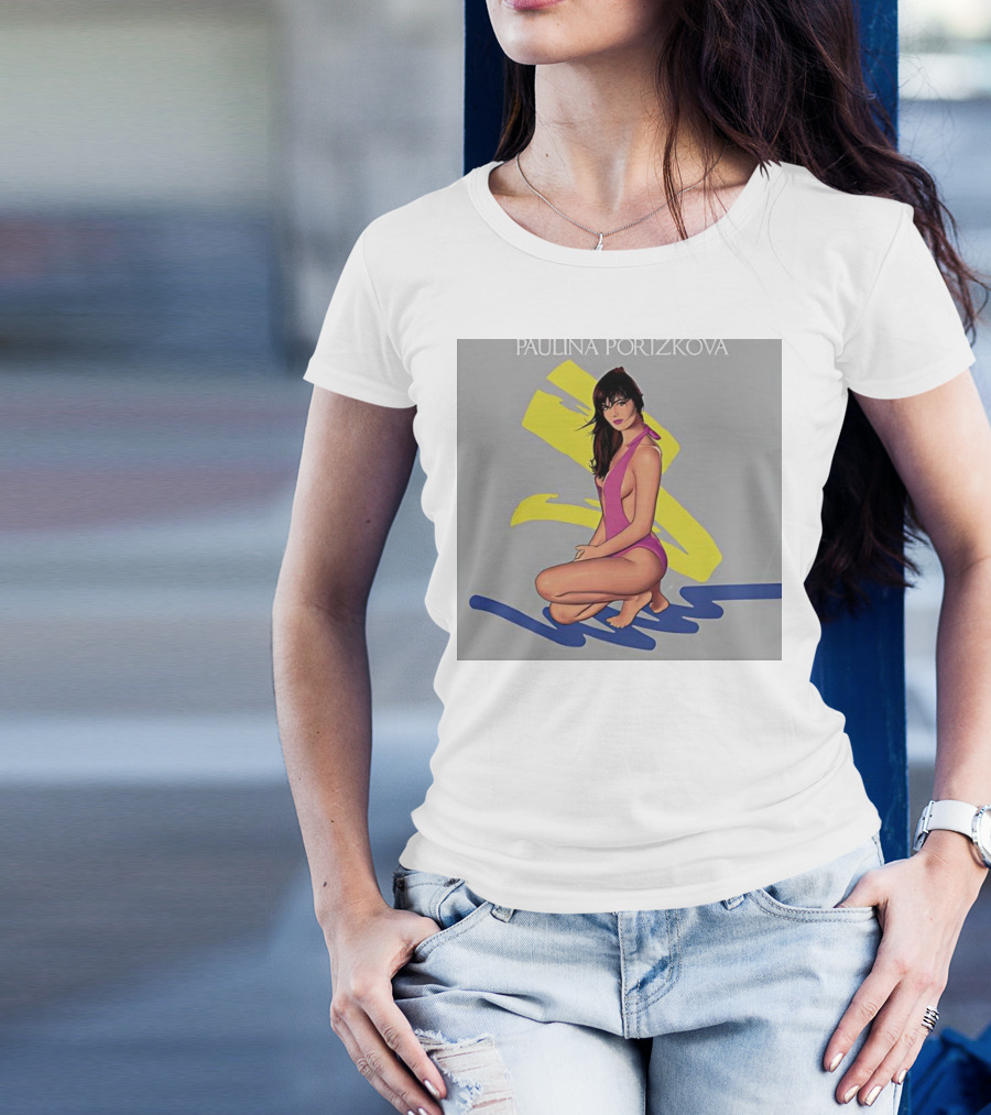 PAULINA PORIZKOVA CLASSIC Colorful Illustration On Gray Background T-Shirt