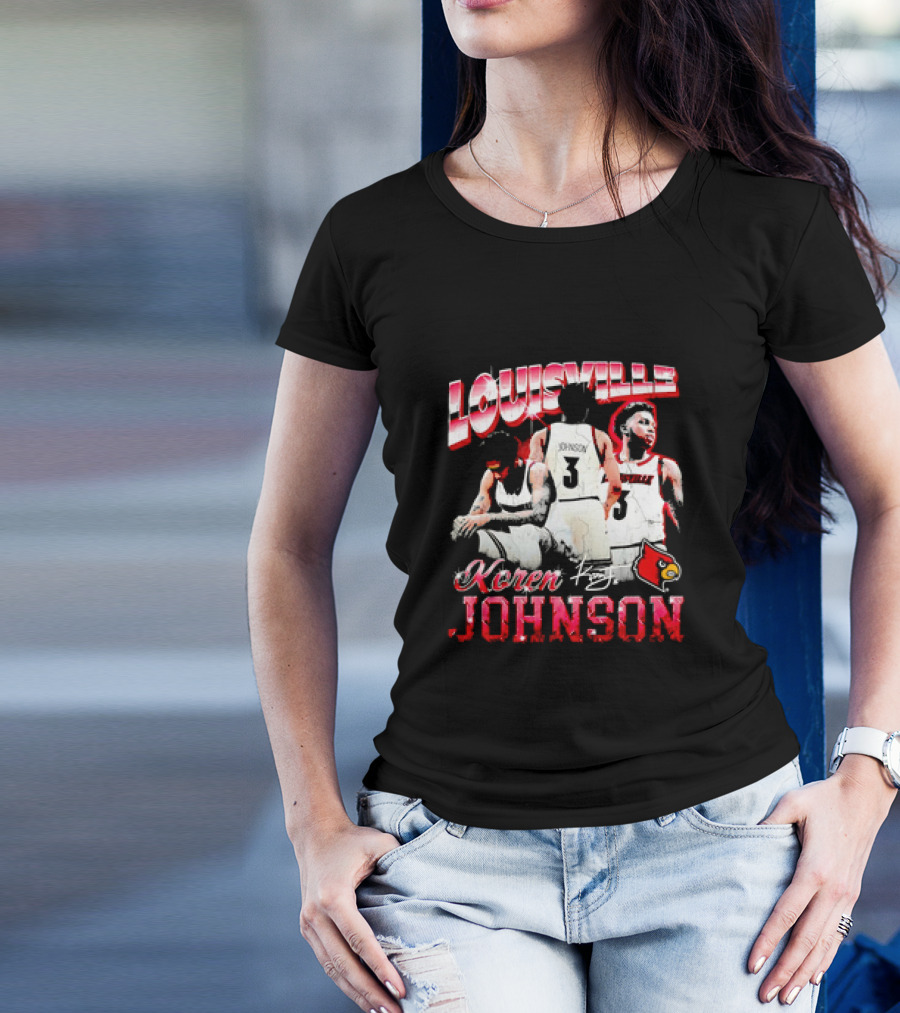 Louisville Cardinals Koren Johnson Basketball T-Shirt