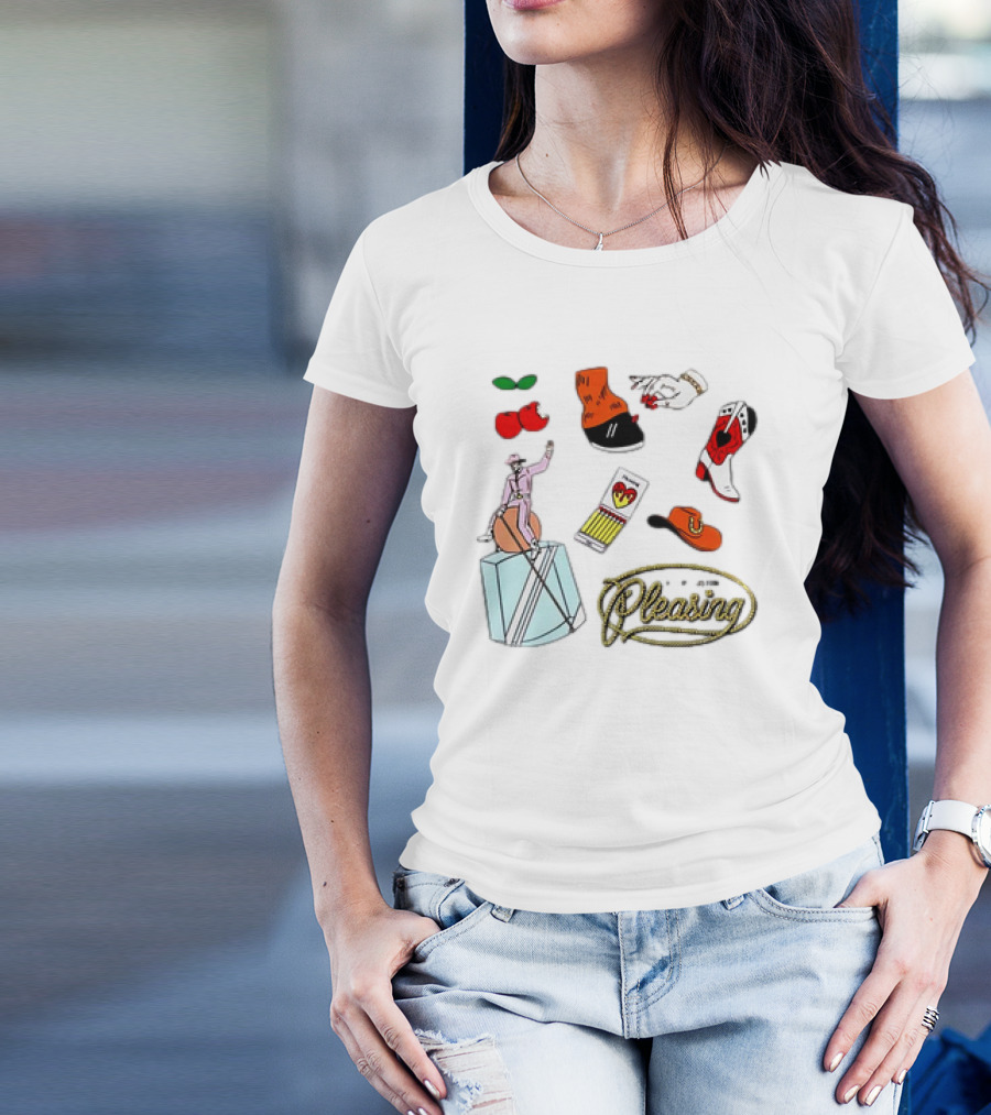 Keep Austin Pleasing Nail Painting Cowboy Boots And Cherry Icons T-Shirt