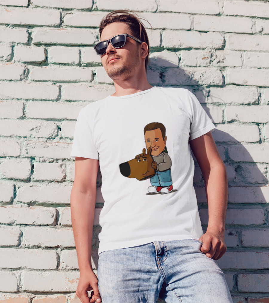 Kevin James Chill Guy Meme With Cartoon Style Scooby-Doo Head T-Shirt