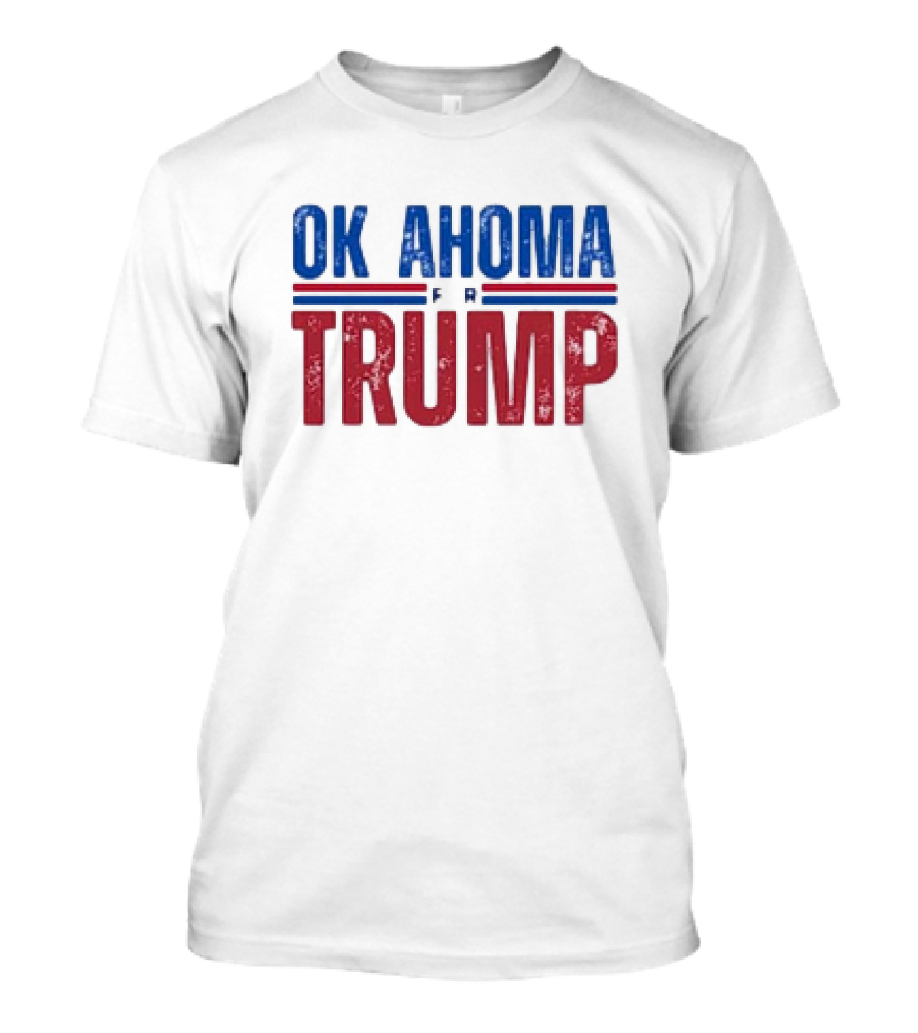 Oklahoma For Trump 2024 Red And Blue Text T-Shirt