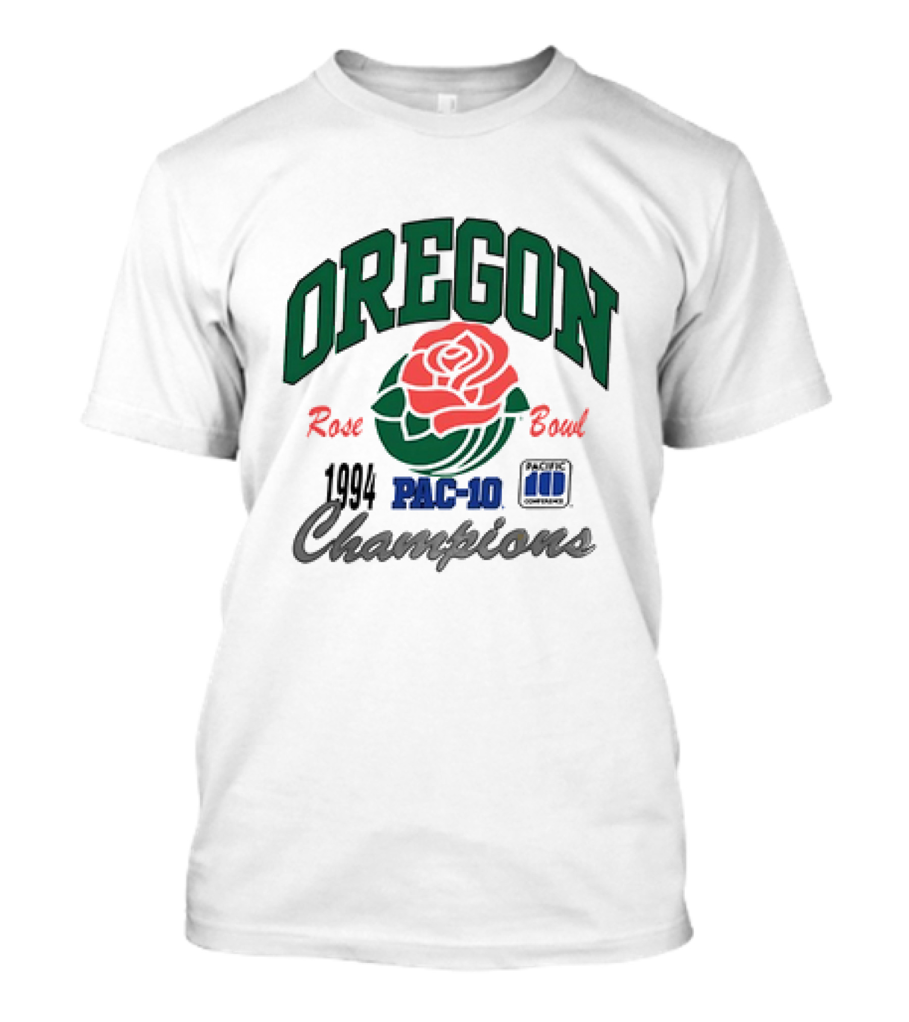 Oregon Rose Bowl 1994 PAC-10 Champions Rose T-Shirt