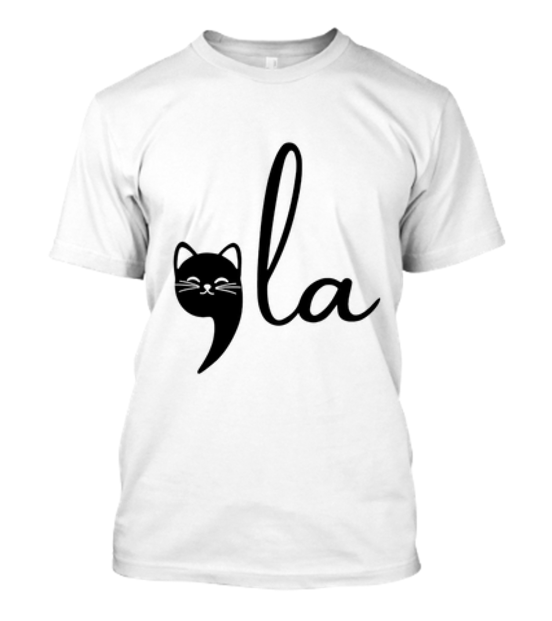 Comma La Cat Lady Kamala Harris Cat Face Whiskers T-Shirt