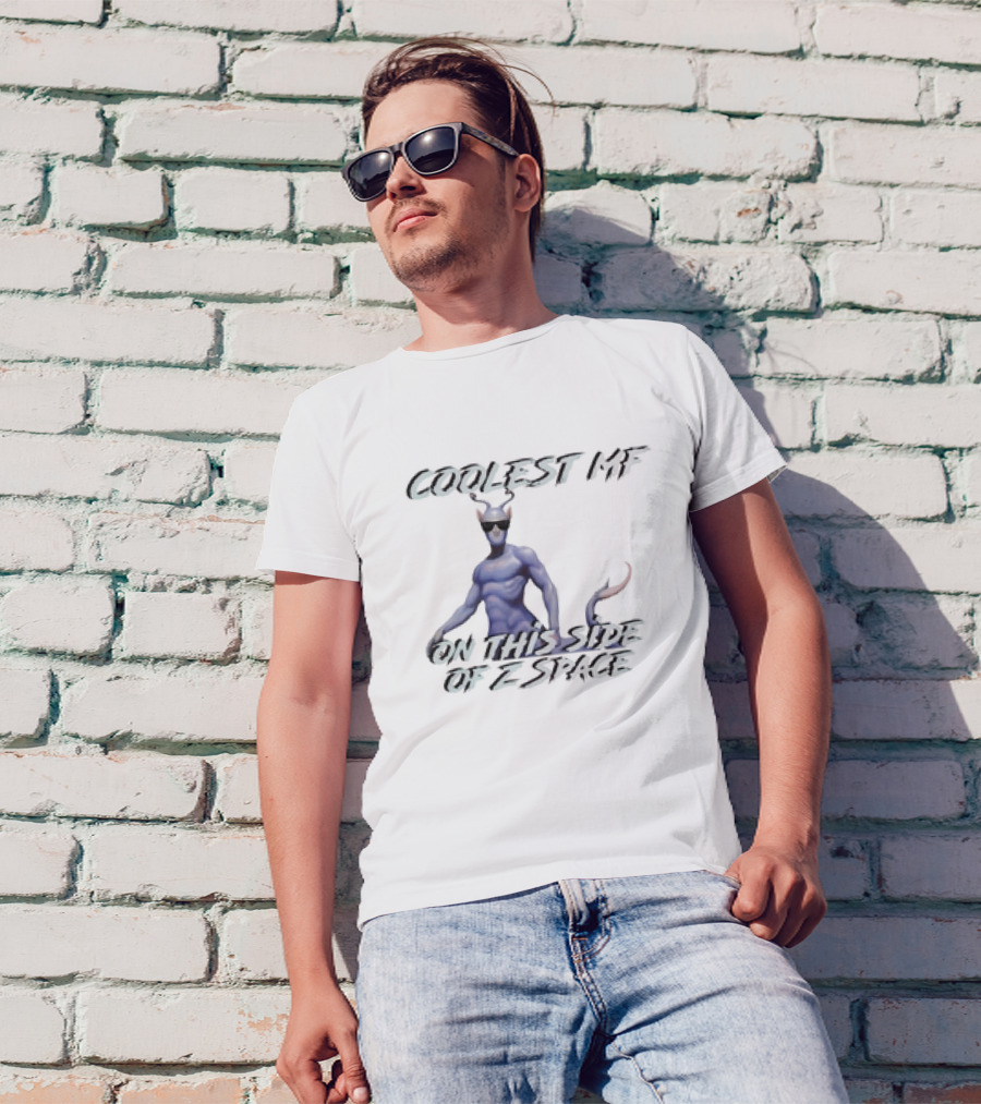 Coolest Mf On This Side Of Z Space Alien Figure T-Shirt