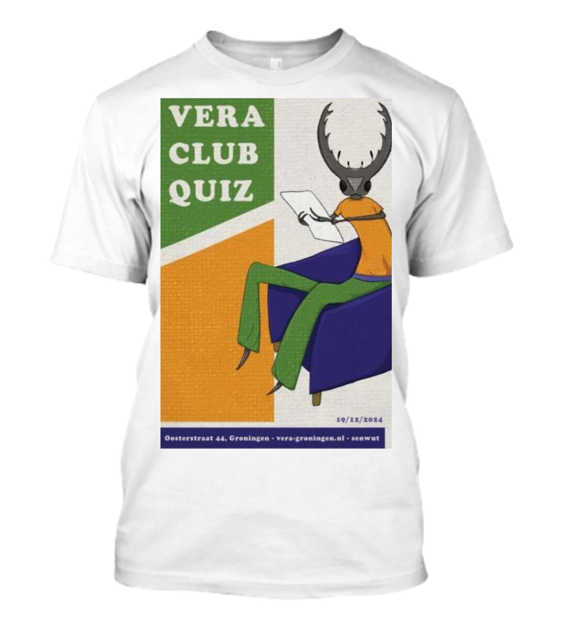 Vera Club Quiz Dec 19 2024 Groningen NL Vera-Groningen.nl Senwut Oosterstraat 44 T-Shirt