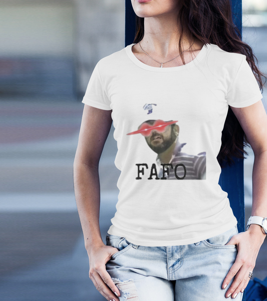 Gary Plauche FAFO PWYD Red Laser Eyes T-Shirt