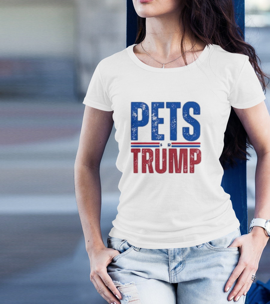 Vintage Pets For Trump Retro Distressed Political Support T-Shirt