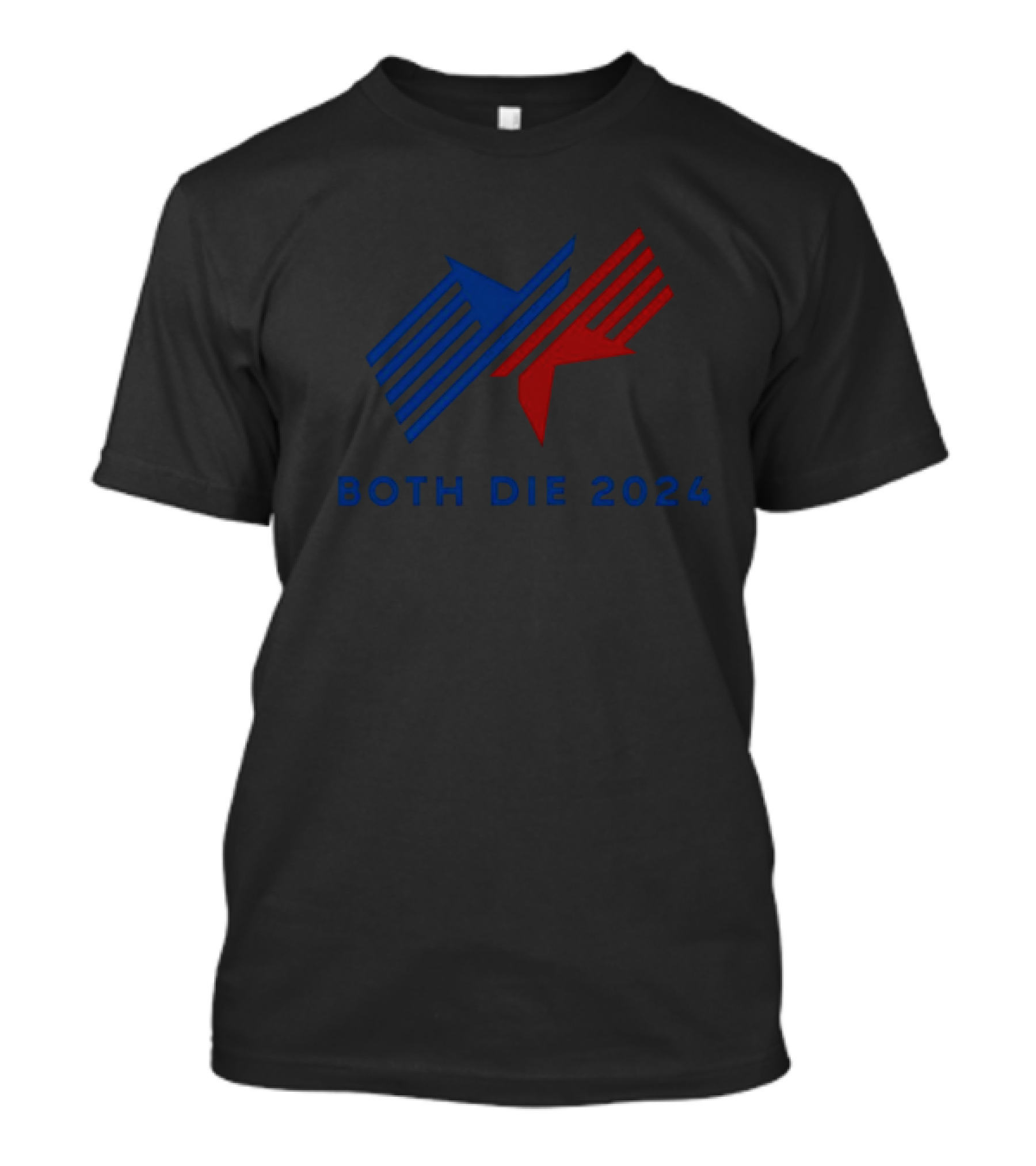 Both Die 2024 Red And Blue Striped T-Shirt