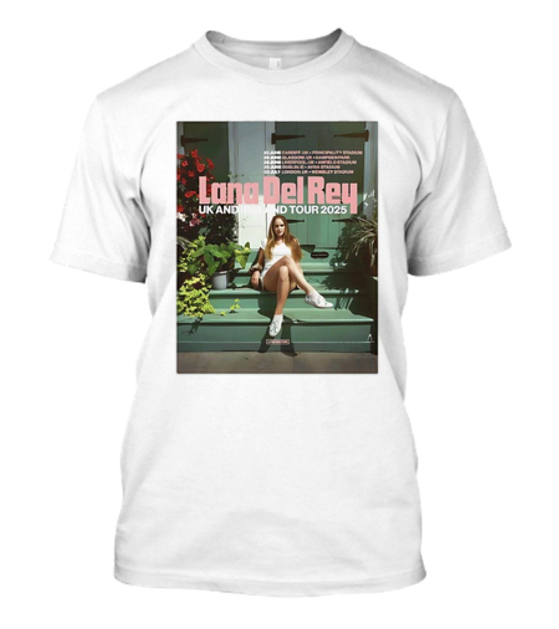 Lana Del Rey UK And Ireland Tour 2025 Dublin Manchester Glasgow London Birmingham Wembley Stadium T-Shirt