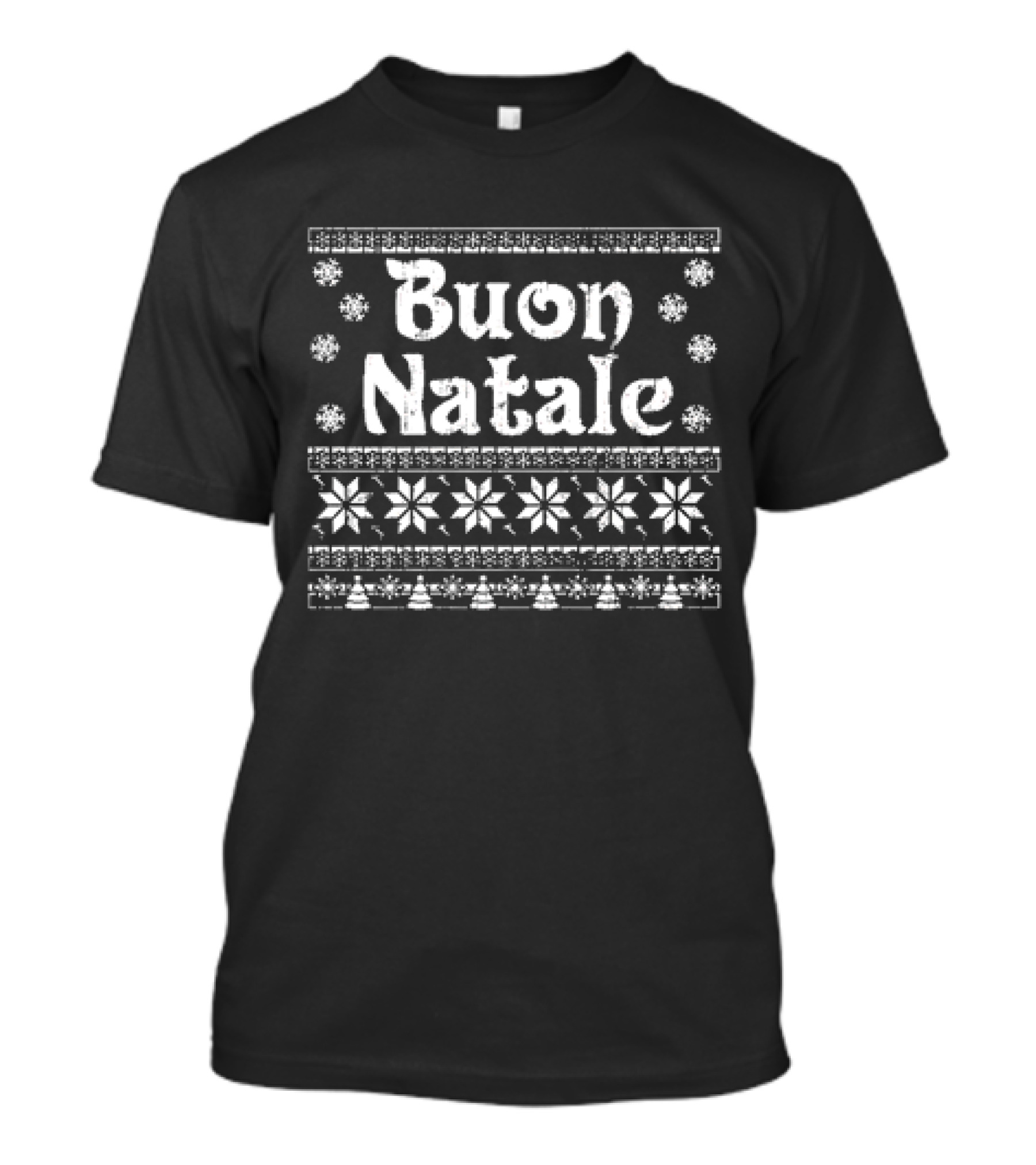 Buon Natale Christmas 2024 Snowflakes Stars Trees T-Shirt