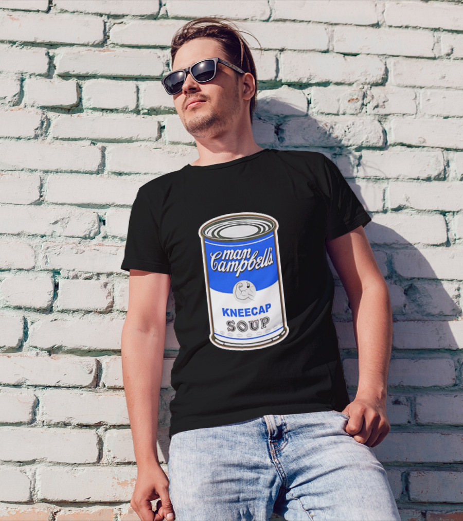 Man Campbell’s Vintage Kneecap Soup Can T-Shirt