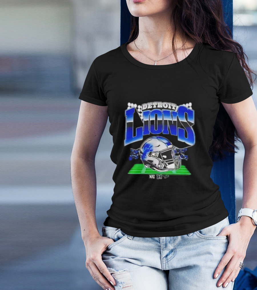 Detroit Lions NFL Football Helmet Stadium T-Shirt