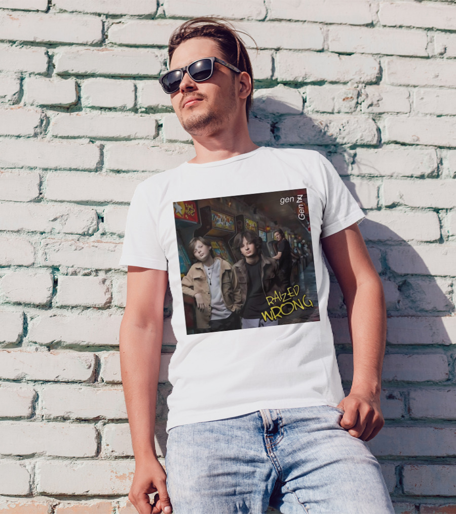Raized Wrong Gen Z Gen X Arcade Retro Ambience T-Shirt