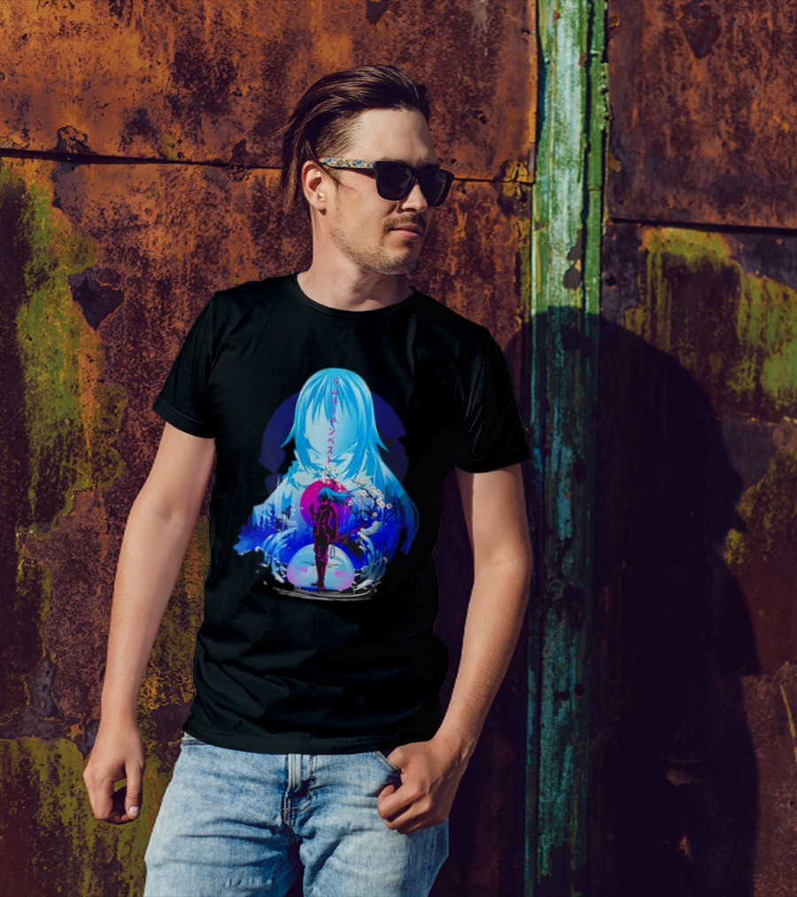 That Time I Got Reincarnated As A Slime Manga Character Silhouette Fantasy Scene T-Shirt