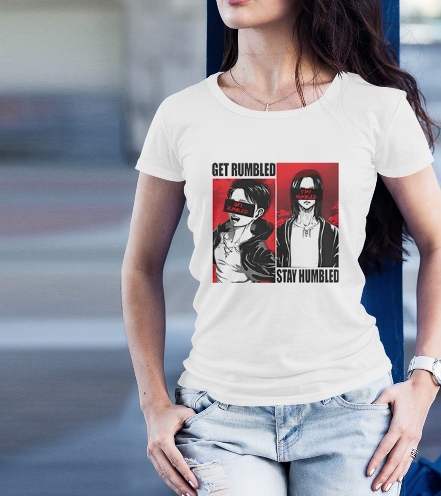 Get Rumbled Stay Humbled Attack On Titan Manga Characters T-Shirt