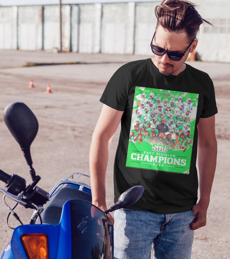 Marshall Thundering Herd SBC East Division Champions 2024 Football Team Collage T-Shirt