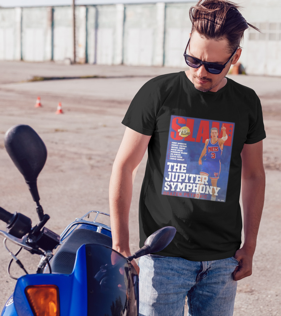 Slam 75th Anniversary The Jupiter Symphony Drazen Petrovic Nets December 1991 T-Shirt
