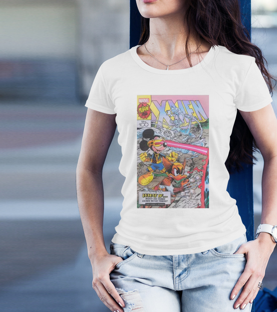 Marvel Mutant X-Men Disney 100 What If Mickey Mouse And Friends Gained Mutant Powers T-Shirt