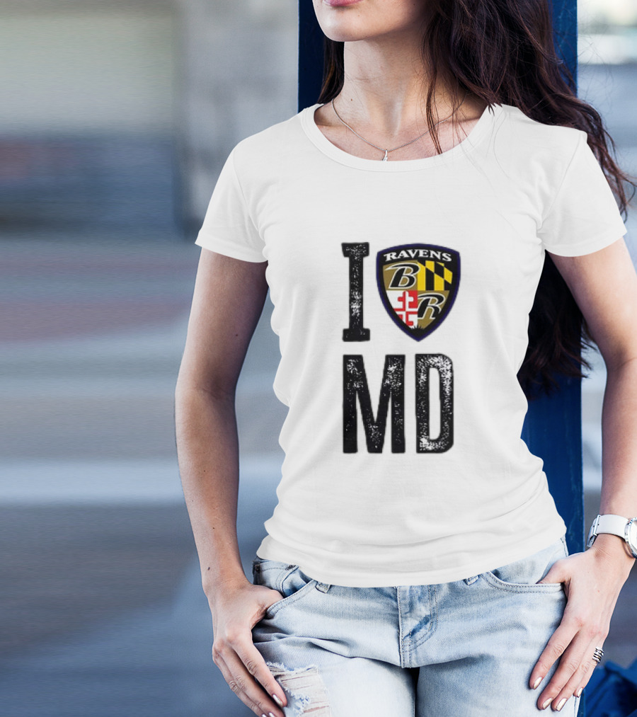 I Ravens Shield MD Baltimore Original T-Shirt