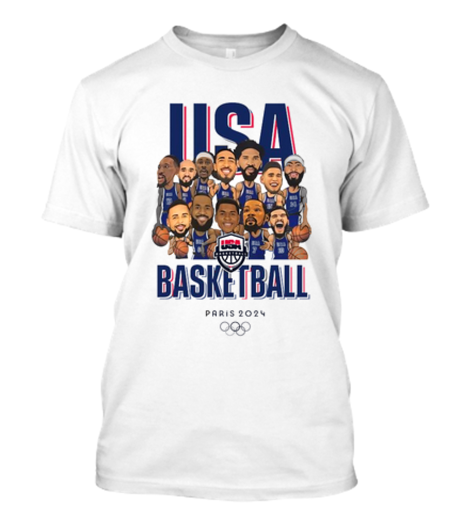 USA Basketball Paris 2024 Olympic Team Champions T-Shirt