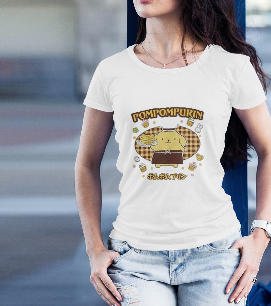 Pompompurin Sweet Pancake Delight With Cute Desserts T-Shirt
