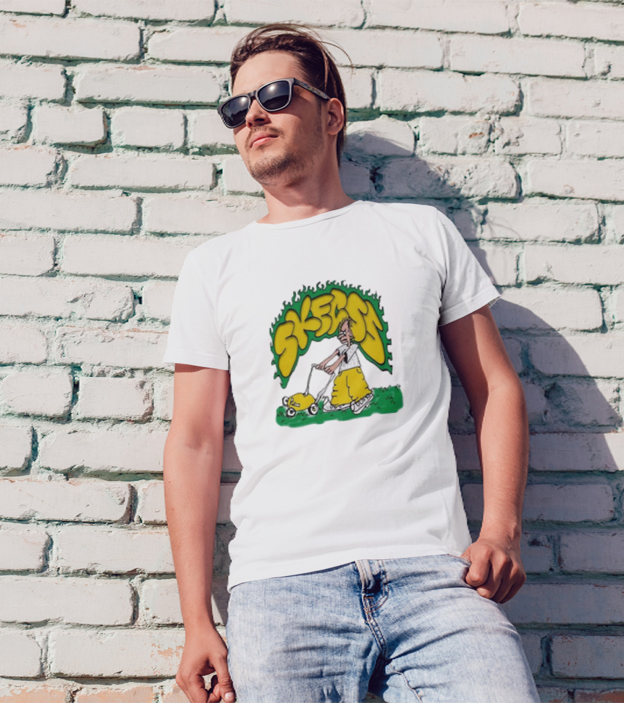 Skegss Lawn Mower Cartoon Graphic Classic T-Shirt