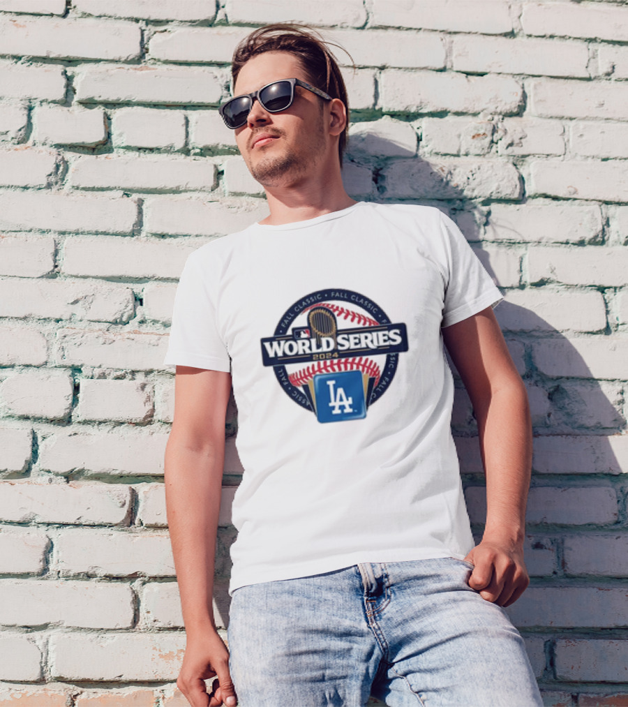 Los Angeles Dodgers 2024 MLB World Series Fall Classic Logo LA T-Shirt
