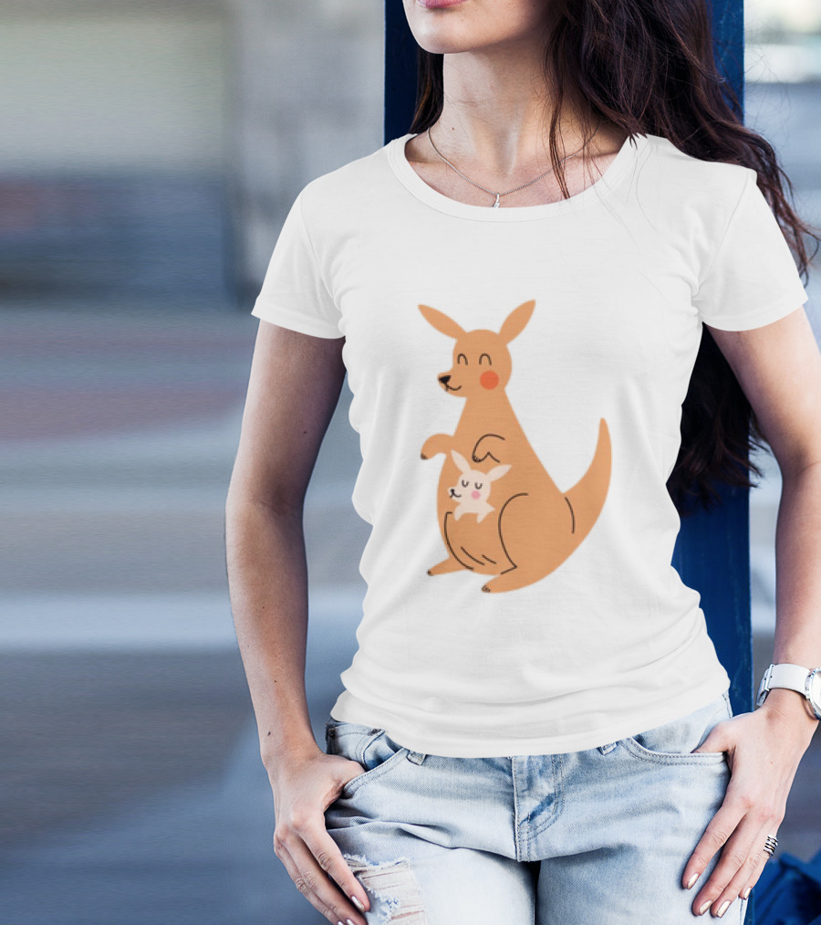 Mothers Day Kangaroos Cute Joey And Mum T-Shirt