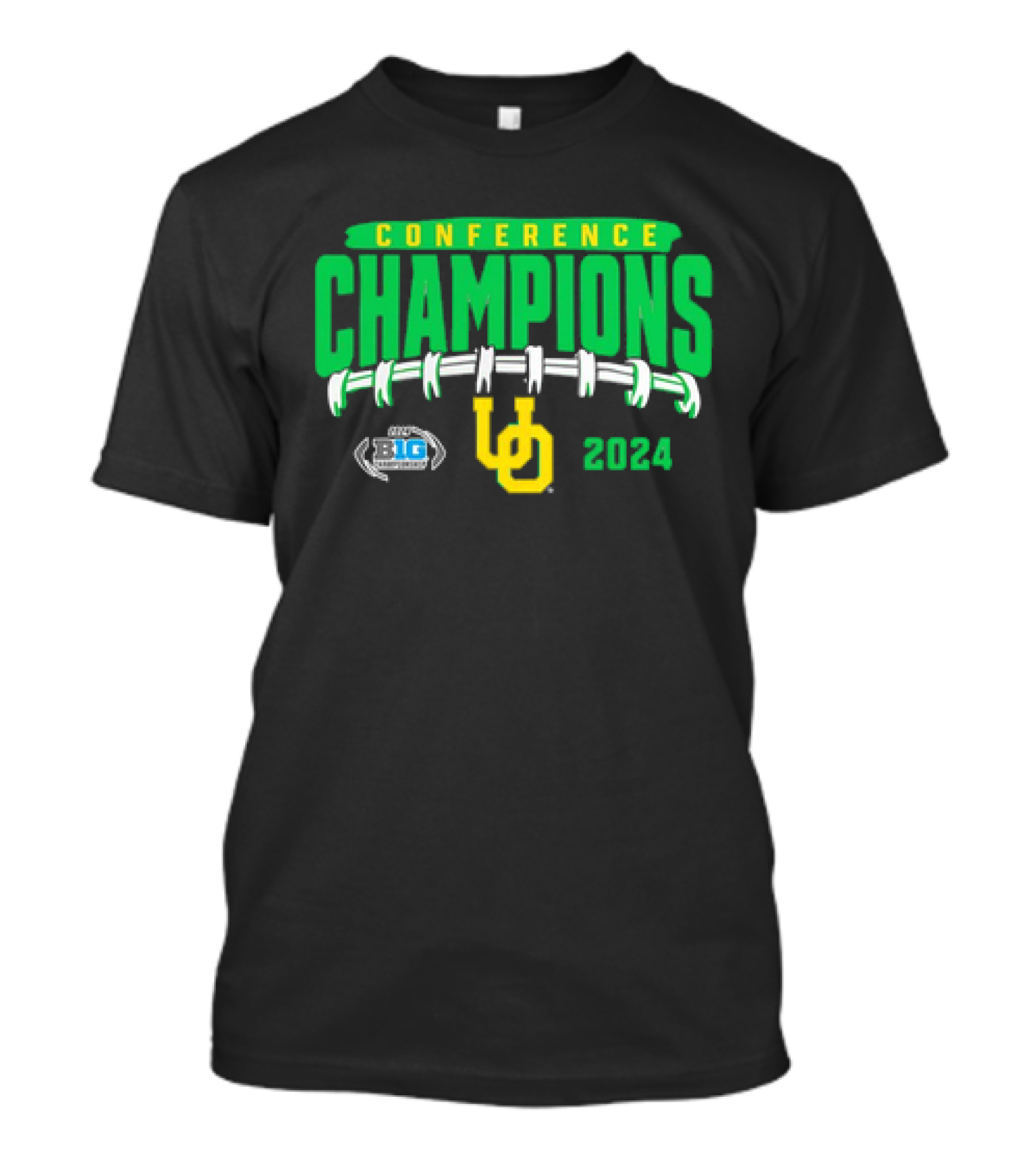 Oregon Ducks 2024 Conference Champions Big Ten Logo Football T-Shirt