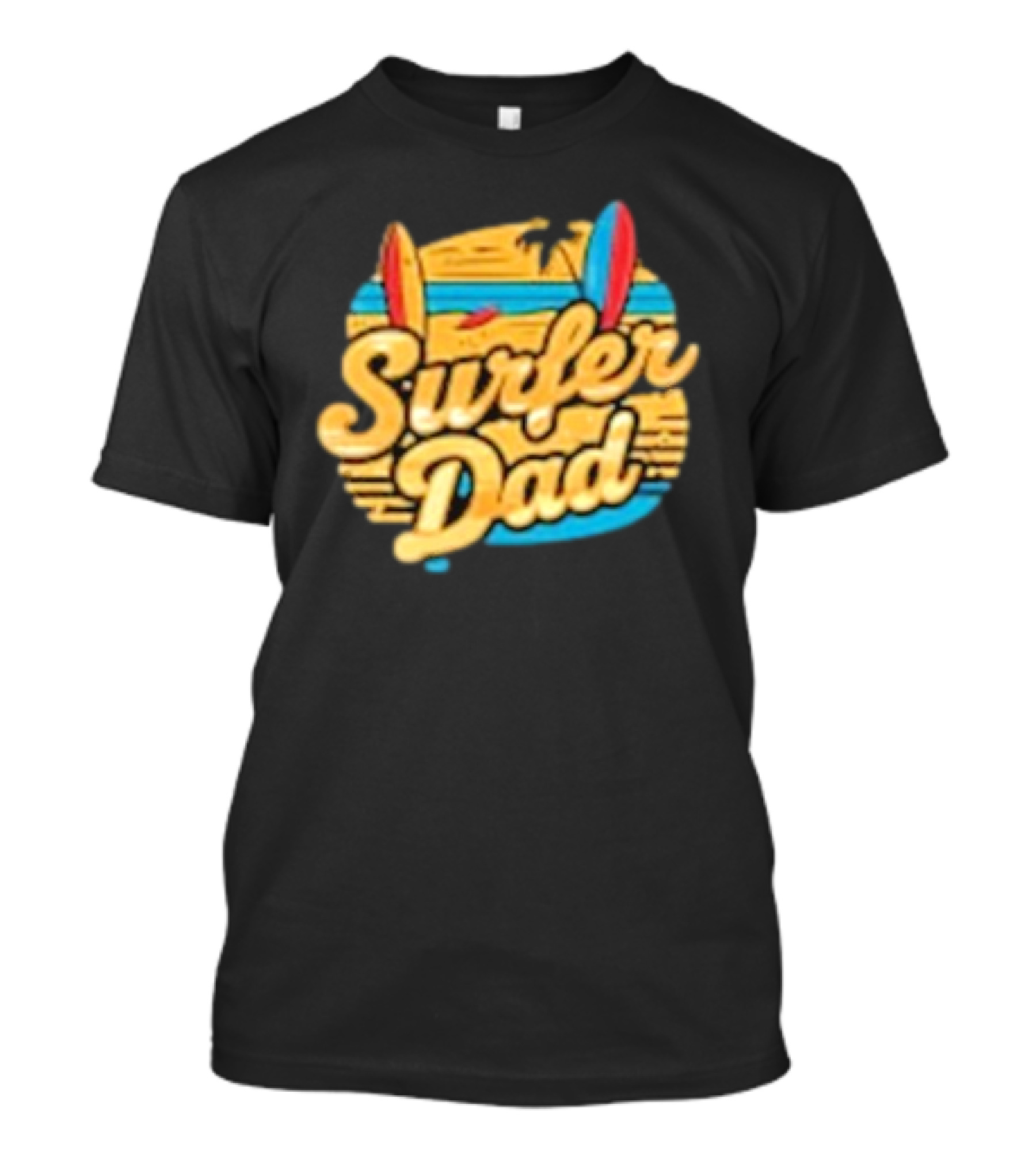 Surfer Dad Beach Sunset Father’s Day Surfboards Vintage T-Shirt